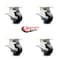Service Caster 4 Inch Kingpinless Phenolic Wheel Swivel Caster Set with Brakes SCC-KP30S420-PHR-SLB-4 - alternate 1